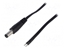 Picture of Cable; wires,DC 5,5/2,5 plug; straight; 0.5mm2; black; 1.46m