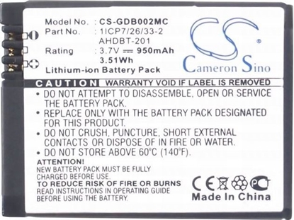Изображение Cameron Sino Akumulator typu AHDBT-301 / AHDBT-302 / AHDBT-201 do GoPro HERO 3 / 3+ / CS-GDB002MC