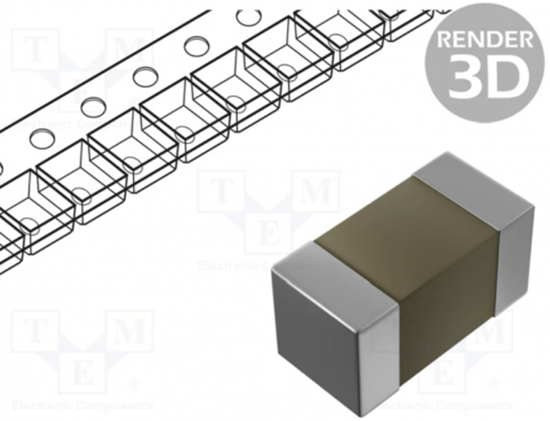 Picture of Capacitor: ceramic; MLCC; 470pF; 50V; C0G; ±5%; SMD; 0603