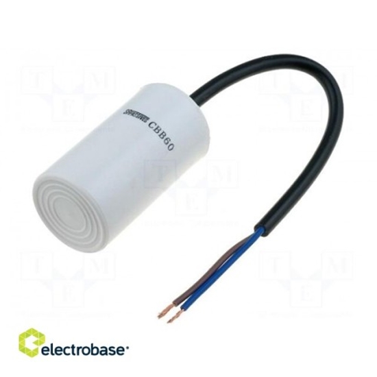 Изображение Capacitor: motors, run; 20uF; 450V; ¨40x70mm; -25÷70°C; ±5%; 3000h