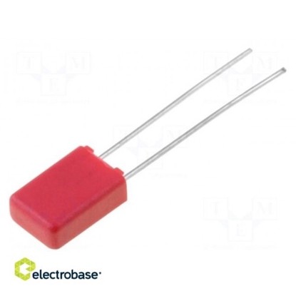 Picture of Capacitor: polypropylene; 330pF; 2.5mm; ±5%; 2.5x7x4.6mm; 400VDC