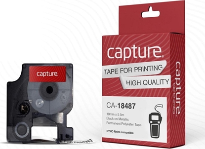 Изображение Capture Capture CA-18487 etykiet do nadruku Czarny, Metaliczny