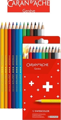 Picture of Caran d`Arche Kredki CARAN D'ACHE Swisscolor, kartonowe pudeko, 12 szt.