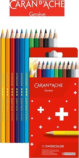 Picture of Caran d`Arche Kredki CARAN D'ACHE Swisscolor, kartonowe pudeko, 12 szt.