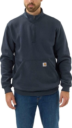 Attēls no Carhartt Bluza Carhartt Quarter Zip Midweight Mock New Navy