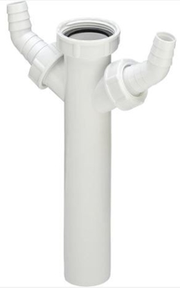 Picture of Caurule ar 2 pieslēgiem plastmasas Dn40 Viega