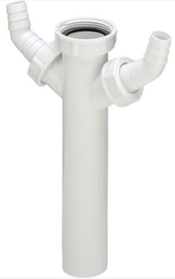 Picture of Caurule ar 2 pieslēgiem plastmasas Dn40 Viega