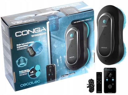Attēls no Cecotec Window Cleaning Robot | Conga Windroid 1090 Double Spray Connected | Corded | Black