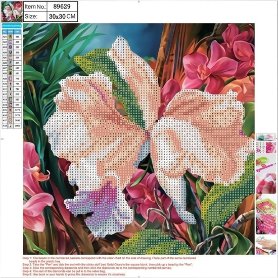 Picture of Centrum Mozaika diamentowa 5D 30x30cm Flower 89629