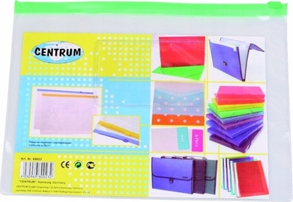 Attēls no Centrum TECZKA Z SUWAKIEM CENTRUM A5 TRANSPARENTNA ZIPPER BAG 80023