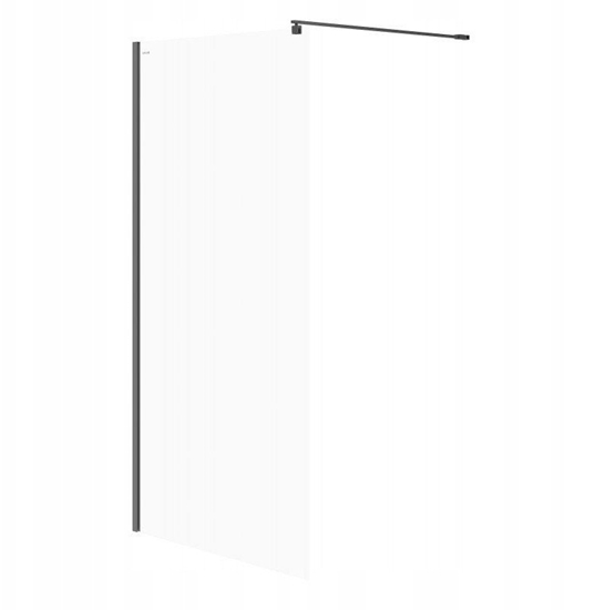 Picture of Cersanit (kabiny WALK-IN) Kabina prysznicowa walk-in MILLE - (100x200) czarna (S161-003)