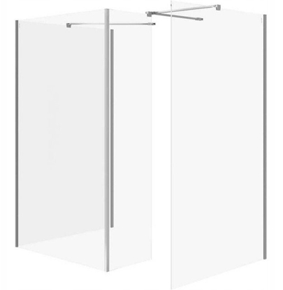 Изображение Cersanit (kabiny walk-in) SET B808: Kabina walk-in MILLE z ruchom ciank chrom 90x90x90x30x200 (S601-195)