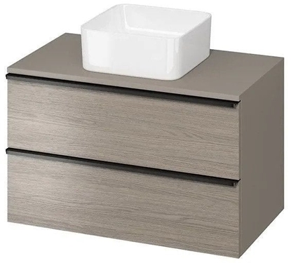 Attēls no Cersanit S522-031 SZAFKA Z BLATEM VIRGO 80 SZARA UCHW CZARNY ZMONT // CER.VIRGO-BLAT-80-SZARA-UCH-CZ