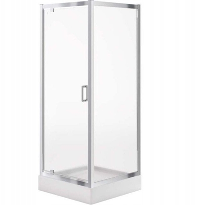 Attēls no Cersanit SET B619: Kabina ARTECO kwadratowa - (80x80x190), z brodzikiem TAKO - (80x16) (S601-133)