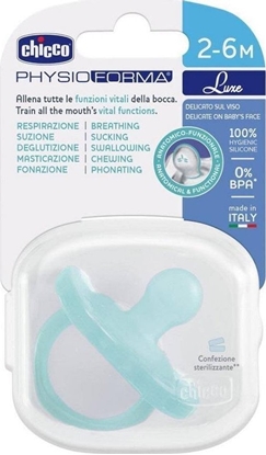 Picture of Chicco PhysioForma Luxe smoczek silikonowy uspokajajcy 2-6m Mitowy