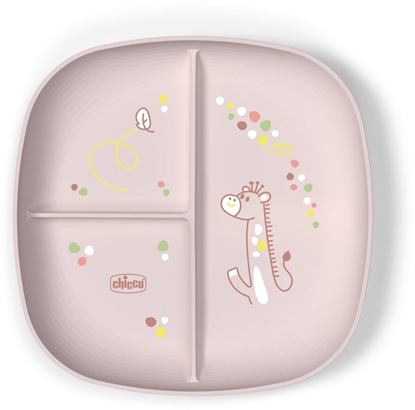 Picture of CHICCO-1600315- 3-DZIELNY TALERZ RÓOWY   8M+