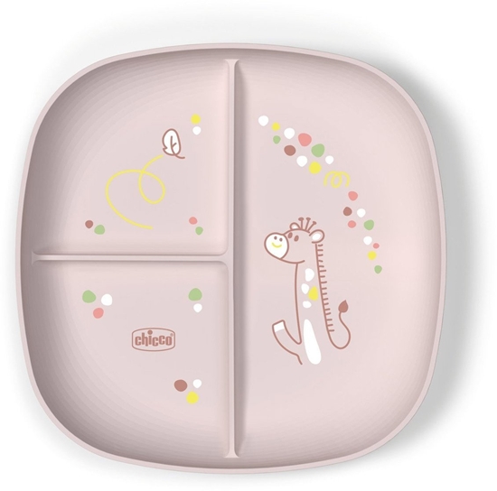 Picture of CHICCO-1600315- 3-DZIELNY TALERZ RÓOWY   8M+
