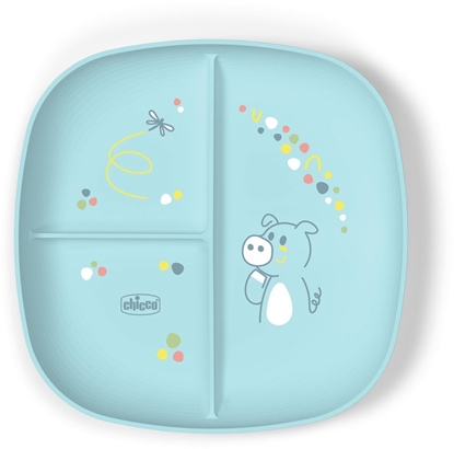 Picture of CHICCO-1600325-3-DZIELNY TALERZ           NIEBIESKI 18M+