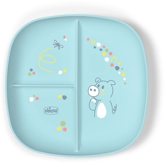 Picture of CHICCO-1600325-3-DZIELNY TALERZ           NIEBIESKI 18M+