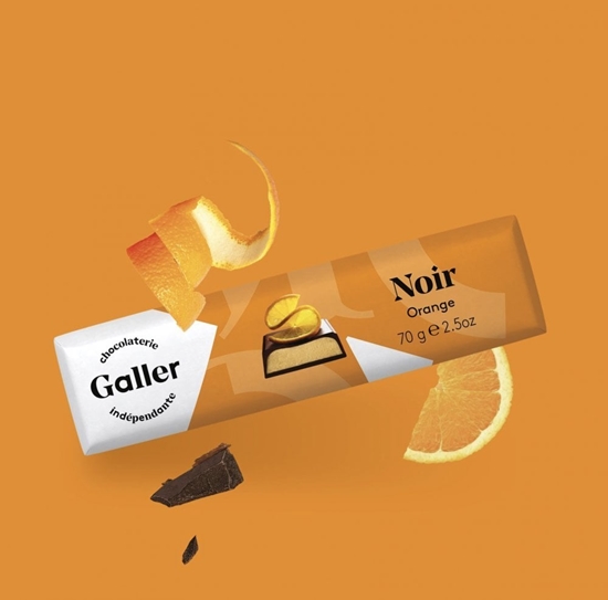 Picture of Chocolate bar Galler Dark Orange, 70 g