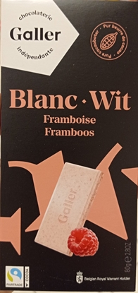 Picture of Chocolate tablet Galler White Raspberry, 80 g