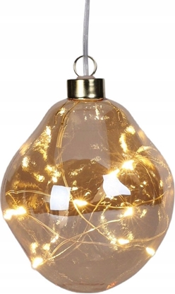 Изображение Christmas decoration BOMBKA FORMÓWKA SZKLANA KROPLA LED 10CM GOLD