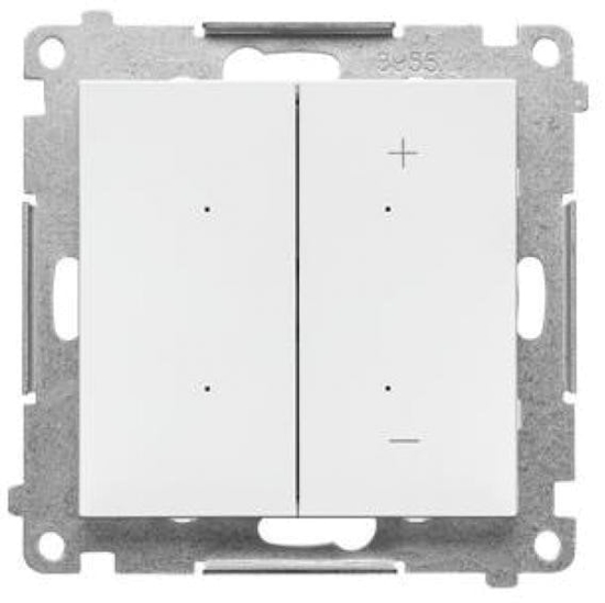 Изображение ciemniacz Kontakt Simon do LED ciemnialnych klawiszowy modu 230V Dimmer Simon 55 biay mat TESL1W.01/111