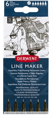 Picture of Cienkopisy Derwent Line Maker czarne 6