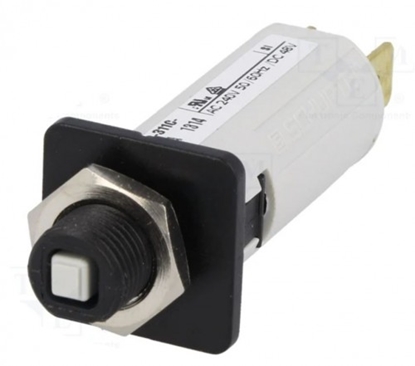 Picture of Circuit breaker; 240VAC; 48VDC; 12A; SPST; Poles: 1; screw,on panel