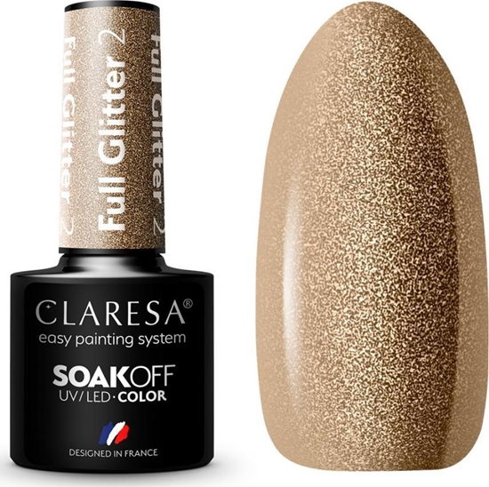 Изображение Claresa CLARESA Lakier hybrydowy FULL GLITTER 2 -5g