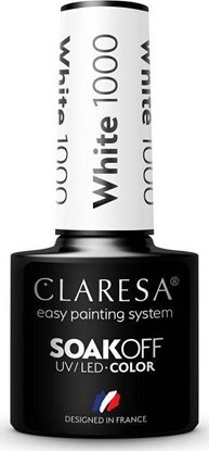 Attēls no Claresa Claresa Soak Off UV/LED Color lakier hybrydowy 1000 White 5g