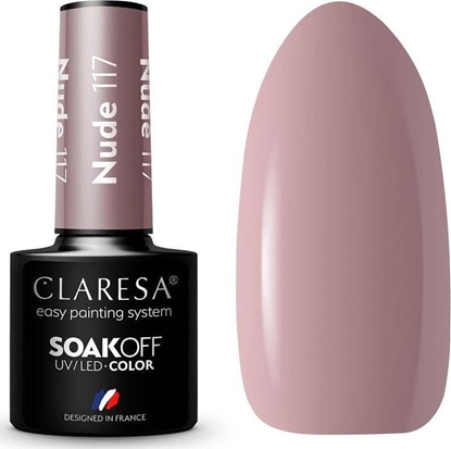 Изображение Claresa Claresa Soak Off UV/LED Nude lakier hybrydowy 117 5g