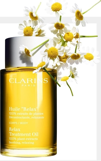 Picture of Clarins CLARINS BODY TREATMENT OIL RELAX 100% PURE PLANT EXTRACT SOOTHING RELAXING 100ML