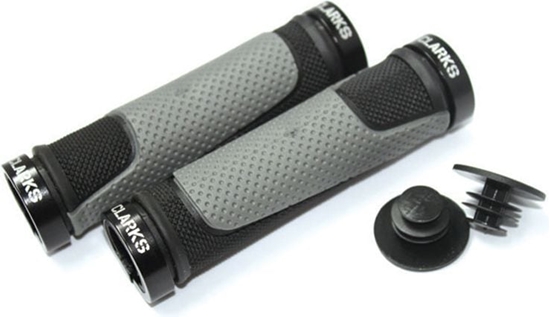 Изображение Clarks Chwyty kierownicy CLARK'S CLG308 LOCK-ON DC2 130mm czarno-grafitowe klamry czarne