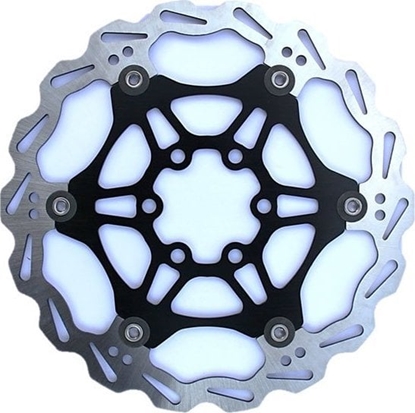 Изображение Clarks Tarcza hamulcowa CLARKS CFR-06 160mm, Pywajca, Aluminiowy pajk, Mocowanie IS, Srebrno-czarna