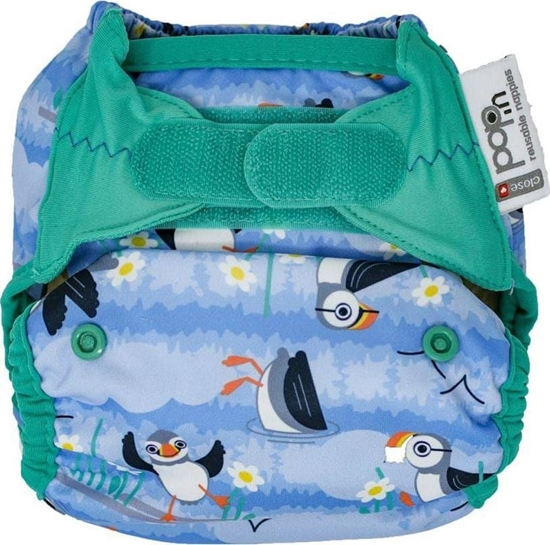 Изображение Close Caboo Otulacz, pieluszka wielorazowa z rzepami Blue Puffin 3-16 kg, 1 szt.