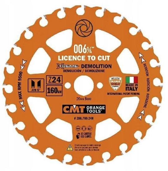 Picture of Griešanas disks kokam CMT 286.760.24H; 160x20 mm; Z24; 5°