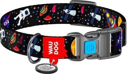 Изображение Collar Obroa nylonowa z kodem QR dla psa Waudog "NASA", rozmiar XL