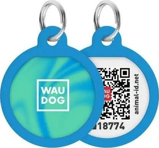 Picture of Collar WAU DOG SMART ID ADRESÓWKA KOO r. 25mm   NIEBIESKA