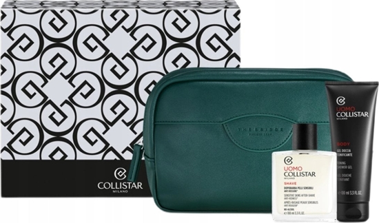 Picture of COLLISTAR_Sensitive Skin After Shave pyn po goleniu 100ml + el pod prysznic 100ml + kosmetyczka