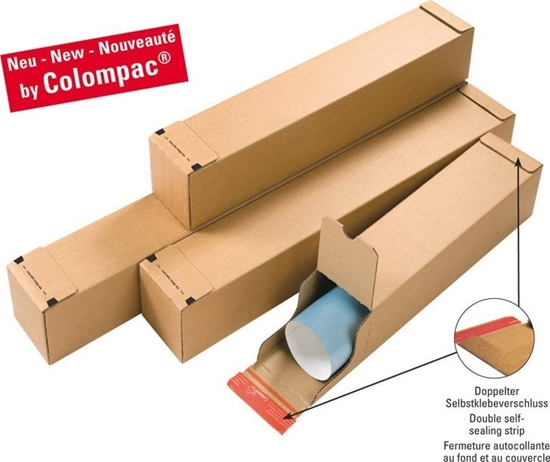 Picture of Colompac Colompac CP 072, Packaging box, Delivery, Brown, Rectangle, 115 mm, 115 mm