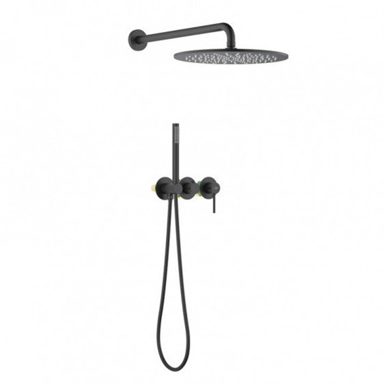 Picture of Concealed shower system BlueWater BOSTON BOS-ZKP.350, black matt