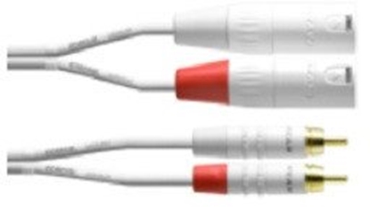 Attēls no Cordial 2 x RCA - 2 x XLR audio cable, 6 m, white
