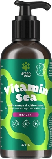 Изображение Cosma Cannabis Green Paw Vitamin Sea 300ml - Olej z ososia norweskiego wzbogacony kompleksem witamin A,D i E