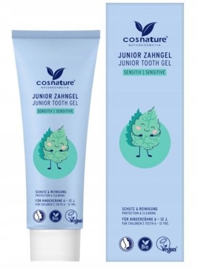 Picture of COSNATURE_Junior Tooth Gel el do zbów wraliwych dla dzieci 6-12 lat Rumianek i Mita 75ml