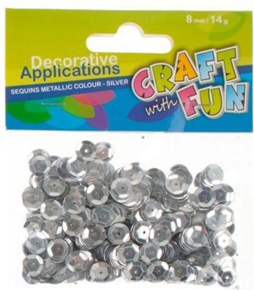 Picture of Craft with Fun Cekiny metaliczne kóka 8mm srebrne (231681)