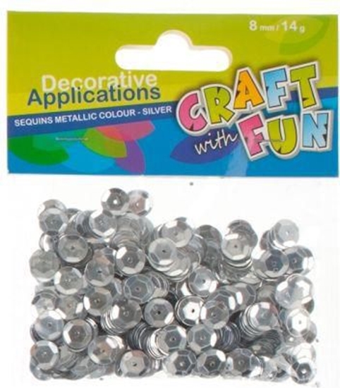 Picture of Craft with Fun Cekiny metaliczne kóka 8mm srebrne (231681)