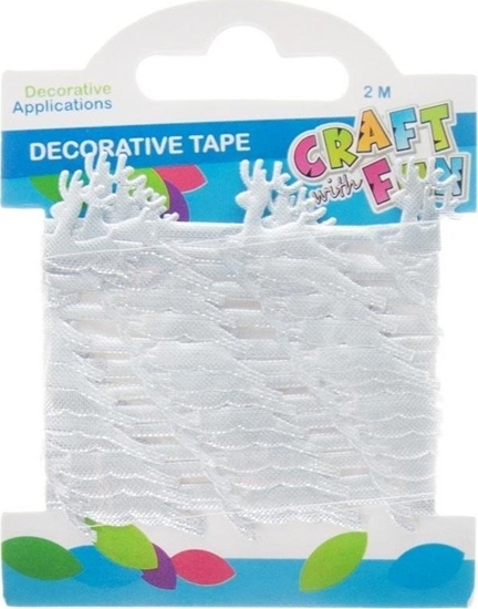 Picture of Craft with Fun CF OZDOBA DEK TASMA RENIFER 2M/2,5CM SREB 12/288