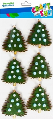 Attēls no Craft with Fun OZDOBA BN DREW NAKLEJKA 3D CHOINK 6SZT CF 12/288
