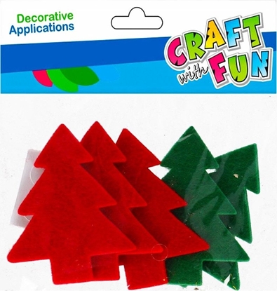 Attēls no Craft with Fun OZDOBA BN FILC CHOINKA SPRZYL 5SZT CF 12/288